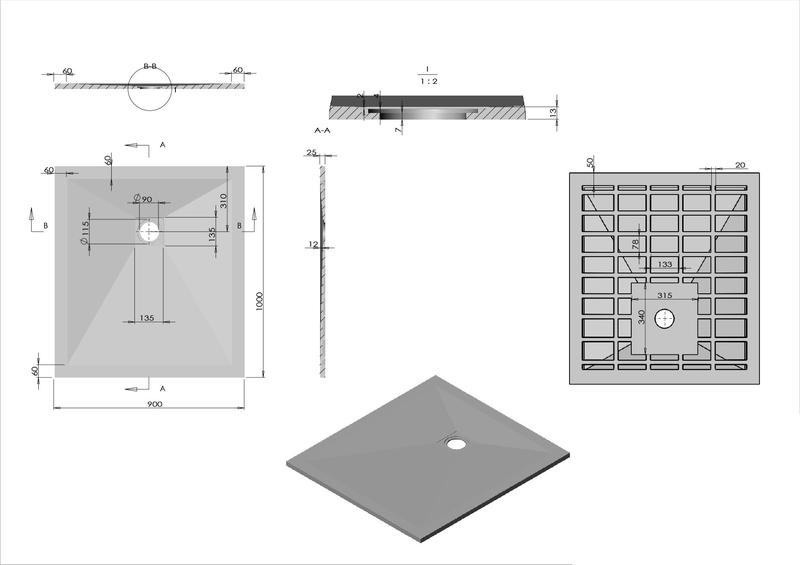 Душевой поддон Vincea VST-4SR9010W 100 x 90 см
