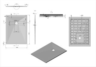 Поддон из камня Vincea VST-4SR8011A, 1100*800, антрацит Поддон из камня Vincea VST-4SR8011A, 1100*800, антрацит