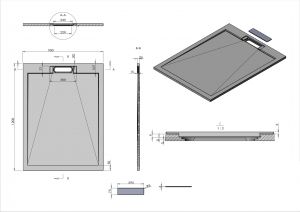 Душевой поддон Vincea VST-4SRL9012G 120 x 90 см