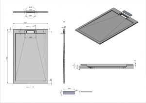 Душевой поддон Vincea VST-4SRL9014W 140 x 90 см