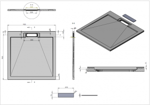Душевой поддон Vincea VST-4SRL9090G 90 x 90 см