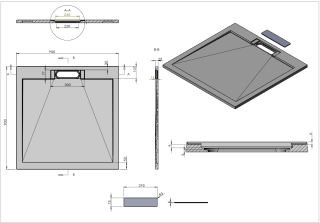 Душевой поддон Vincea VST-4SRL9090G 90 x 90 см Душевой поддон Vincea VST-4SRL9090G 90 x 90 см