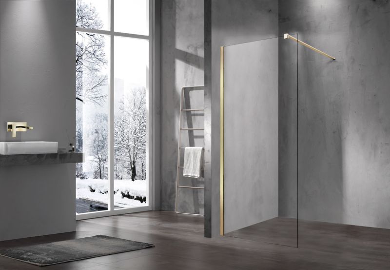 Душевая перегородка Vincea Walk-In VSW-1H700CLBN, 700*2000, брашированный никель, стекло прозрачное