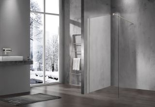 Душевая перегородка Vincea Walk-In VSW-1H800CLBN, 800*2000, брашированный никель, стекло прозрачное