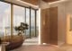 Душевая перегородка Vincea Walk-In VSW-1H900GSG, 900*2000, матовый золотой, стекло янтарь