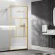 Душевая перегородка Vincea Walk-In VSW-1HC900CFBG 90см брашированное золото прозрачное/рифлёное