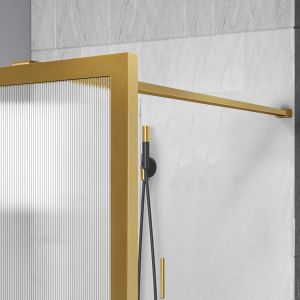 Душевая перегородка Vincea Walk-In HP Art VSW-1HP900FLBG профиль брашированное золото стекло рифленое