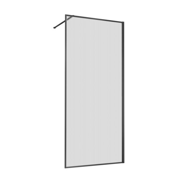 Душевая перегородка Vincea Walk-In HP Art VSW-1HP100FLGM, 1000*2000, вороненая сталь, стекло рифленое