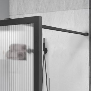 Душевая перегородка Vincea Walk-In HP Art VSW-1HP100FLGM, 1000*2000, вороненая сталь, стекло рифленое