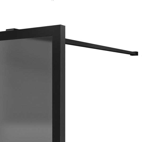 Душевая перегородка Vincea Walk-In HP Art VSW-1HP100GFB, 1000*2000, черный матовый, стекло матовое тонированное