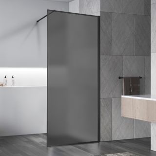 Душевая перегородка Vincea Walk-In HP Art VSW-1HP100GFB, 1000*2000, черный матовый, стекло матовое тонированное