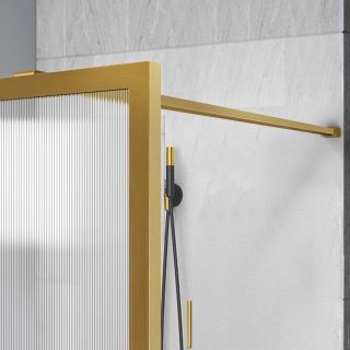 Душевая перегородка Vincea Walk-In HP Art VSW-1HP700FLBG, 700*2000, брашированное золото, стекло рифленое