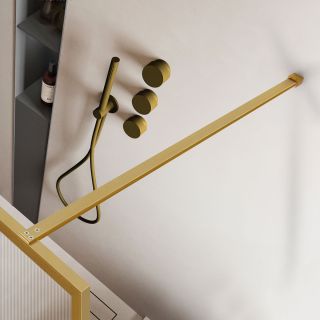 Душевая перегородка Vincea Walk-In HP Art VSW-1HP700FLBG, 700*2000, брашированное золото, стекло рифленое