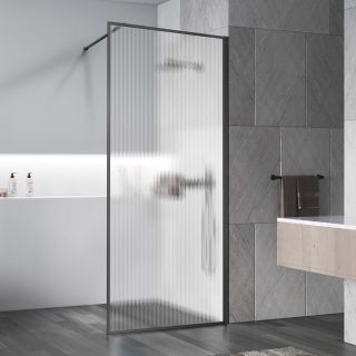 Душевая перегородка Vincea Walk-In HP Art VSW-1HP800FLGM, 800*2000, вороненая сталь, стекло рифленое