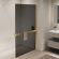 Душевая перегородка Vincea Walk-In VSW-1HR110CGG, 1100*2000, матовый золотой, стекло тонированное