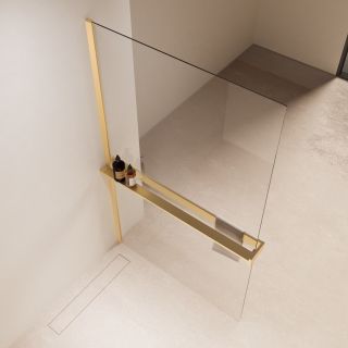 Душевая перегородка Vincea Walk-In VSW-1HR110CLG, 1100*2000, матовый золотой, стекло прозрачное