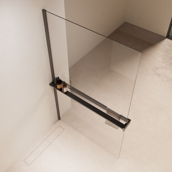 Душевая перегородка Vincea Walk-In VSW-1HR110CLGM, 1100*2000, вороненая сталь, стекло прозрачное