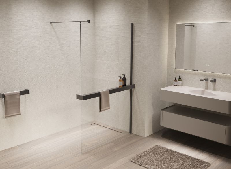 Душевая перегородка Vincea Walk-In VSW-1HR120CLGM, 1200*2000, вороненая сталь, стекло прозрачное