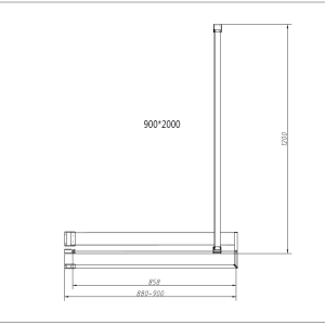 Душевая перегородка Vincea Walk-In HR VSW-4HR900CL профиль хром стекло прозрачное
