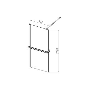 Душевая перегородка Vincea Walk-In HR VSW-4HR900CL профиль хром стекло прозрачное