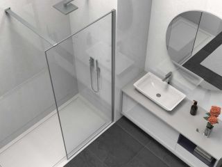 Душевая перегородка Vincea Walk-In HS VSW-1HS100CLGM, 1000*2000, вороненая сталь, стекло прозрачное