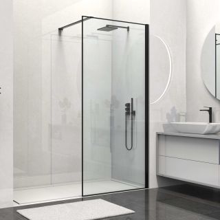 Душевая перегородка Vincea Walk-In HS VSW-1HS800CLB, 800*2000, черный матовый, стекло прозрачное