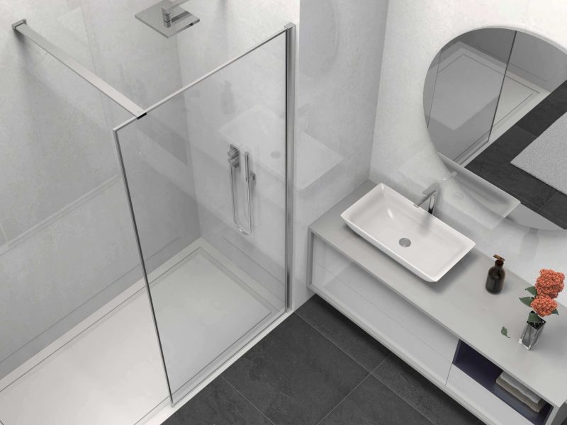 Душевая перегородка Vincea Walk-In HS VSW-1HS900CL, 900*2000, хром, стекло прозрачное