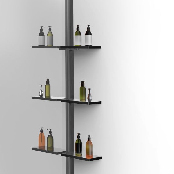 Душевая перегородка Vincea Walk-In VSW-1HWS100MRGM, 1000*2000, вороненая сталь, стекло зеркальное