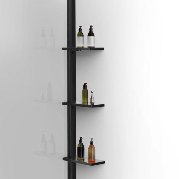 Душевая перегородка Vincea Walk-In VSW-1HWS120CLB, 1200*2000, черный, стекло прозрачноe