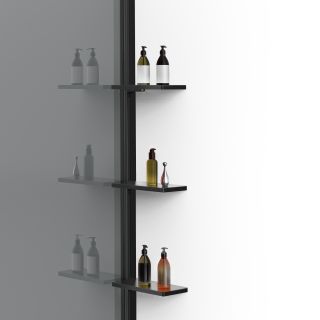 Душевая перегородка Vincea Walk-In VSW-1WSL120CGB, 1200*2000, черный матовый, стекло тонированное