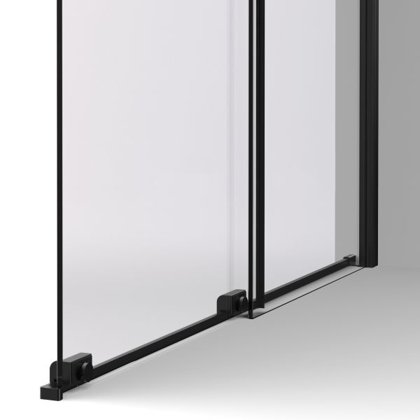 Душевая перегородка  Vincea Walk-In VSW-1WSL120GSB, 1200*2000, черный матовый, стекло янтарь