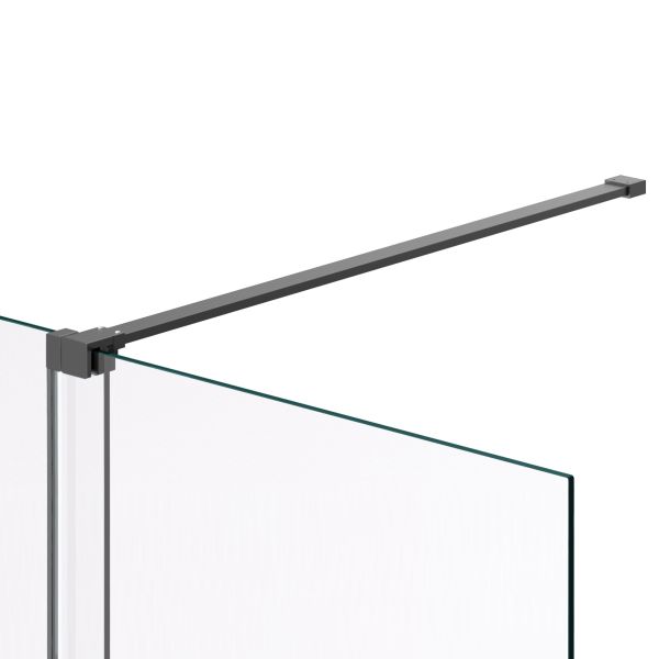 Душевая перегородка Vincea Walk-In VSW-1WSL120GSGM, 1200*2000, вороненая сталь, стекло янтарь