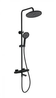 Душевая стойка Wonzon & Woghand Neo WW-B3046-A1-MB с термостатом чёрный матовый Душевая стойка Wonzon & Woghand Neo WW-B3046-A1-MB с термостатом чёрный матовый