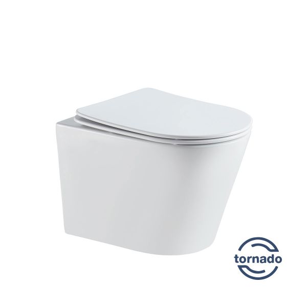 Унитаз подвесной Vincea Tornado Piatti VT1-11T, цвет белый, ультратонкое soft-close сиденье