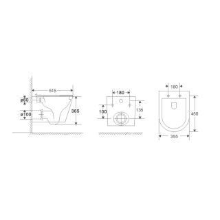 Унитаз подвесной Vincea Piatti VT1-11T