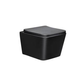 Унитаз подвесной Vincea Q-Line VT1-12MB черный безободковый ультратонкое soft-close сиденье Унитаз подвесной Vincea Q-Line VT1-12MB черный безободковый ультратонкое soft-close сиденье
