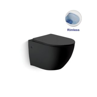 Унитаз подвесной Vincea Globo VT1-14MB безободковый черный ультратонкое soft-close сиденье Унитаз подвесной Vincea Globo VT1-14MB безободковый черный ультратонкое soft-close сиденье