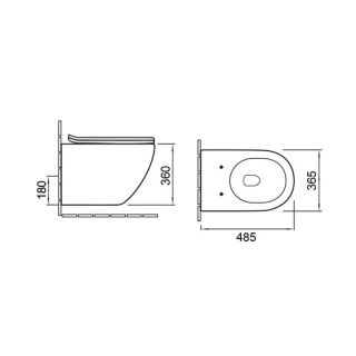 Унитаз подвесной Vincea Globo VT1-14S безободковый белый ультратонкое soft-close сиденье