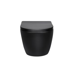 Унитаз подвесной Vincea Globo VT1-14SMB безободковый черный ультратонкое soft-close сиденье
