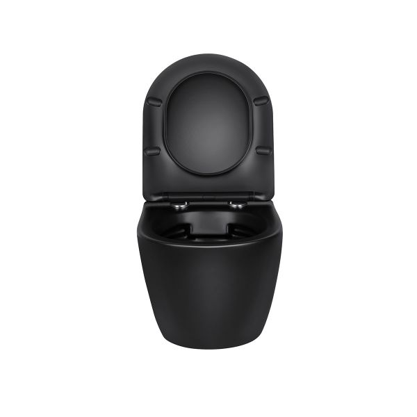 Унитаз подвесной Vincea Globo VT1-14SMB безободковый черный ультратонкое soft-close сиденье