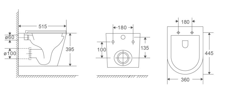 Унитаз подвесной Vincea Tornado Vito VT1-23T, полностью закрытый, цвет белый, ультратонкое soft-close сиденье