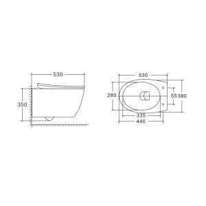 Унитаз подвесной Vincea Felice VT1-25 безободковый белый ультратонкое soft-close сиденье