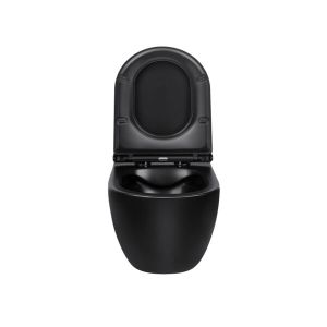 Унитаз подвесной Vincea Evo VT1-34MB безободковый черный ультратонкое soft-close сиденье