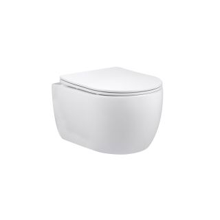 Унитаз подвесной Vincea Evo VT1-34S безободковый белый ультратонкое soft-close сиденье Унитаз подвесной Vincea Evo VT1-34S безободковый белый ультратонкое soft-close сиденье