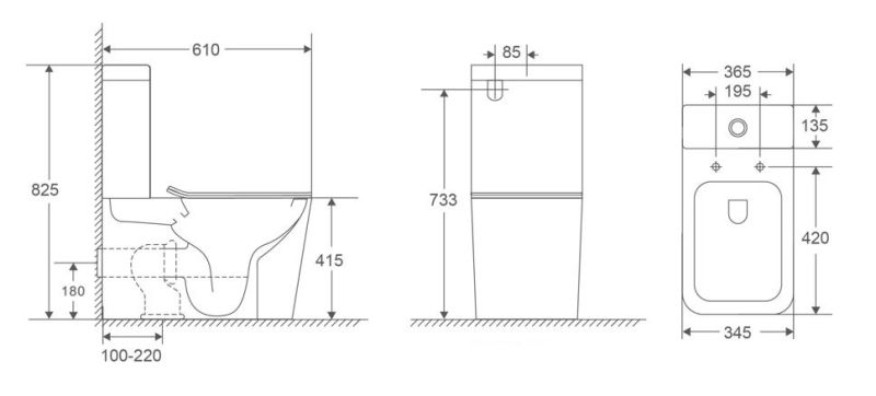 Унитаз-компакт Vincea Tornado Q-Line VT2-12T, цвет белый, ультратонкое сиденье soft-close, P-trap