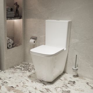 Унитаз-компакт Vincea Tornado Q-Line VT2-12T, цвет белый, ультратонкое сиденье soft-close, P-trap