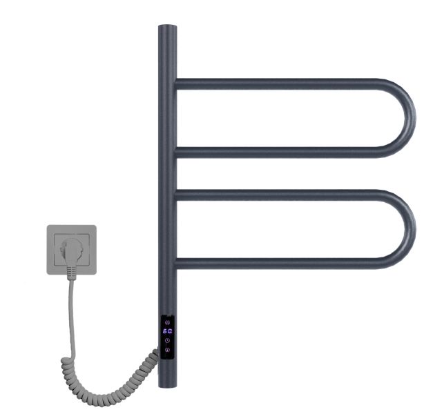 Полотенцесушитель электрический Vincea VTD-1R1CGE 44×60, графит, таймер