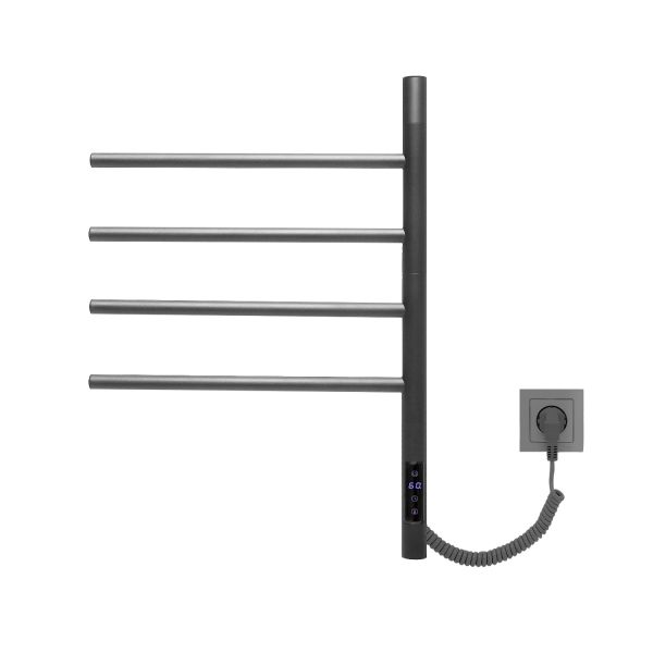 Полотенцесушитель электрический Vincea VTD-1S1CGE 43×60, графит, таймер