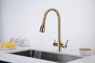 Смеситель для кухни Paulmark Lange La214212-G золото Смеситель для кухни Paulmark Lange La214212-G золото