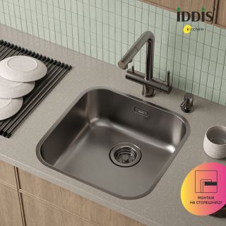 Кухонная мойка IDDIS Мейт (Mate) MAT44GMi77 45 см графит матовый